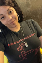 Load image into Gallery viewer, God or Guns Crossword Short Sleeve T-shirt (Red)