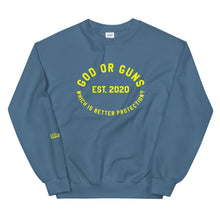 Load image into Gallery viewer, God or Guns Ring Sweatshirt (Yellow)