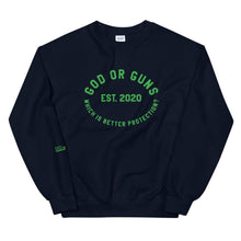 Load image into Gallery viewer, God or Guns Circle Sweatshirt (Green) - God or Guns