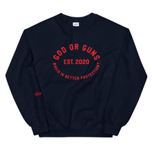Load image into Gallery viewer, God or Guns Circle Sweatshirt (Red) - God or Guns