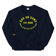 Load image into Gallery viewer, God or Guns Ring Sweatshirt (Yellow)