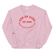 Load image into Gallery viewer, God or Guns Circle Sweatshirt (Red) - God or Guns