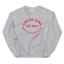 Load image into Gallery viewer, God or Guns Circle Sweatshirt (Red) - God or Guns