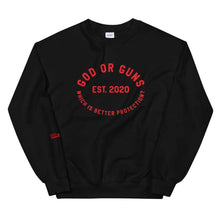 Load image into Gallery viewer, God or Guns Circle Sweatshirt (Red) - God or Guns