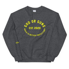 Load image into Gallery viewer, God or Guns Ring Sweatshirt (Yellow)