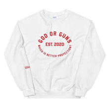 Load image into Gallery viewer, God or Guns Circle Sweatshirt (Red) - God or Guns