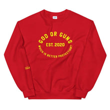 Load image into Gallery viewer, God or Guns Ring Sweatshirt (Yellow)