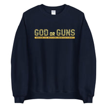 Load image into Gallery viewer, God or Guns Sweatshirt (Gold)
