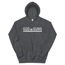 Load image into Gallery viewer, God or Guns Hoodie (White Words)