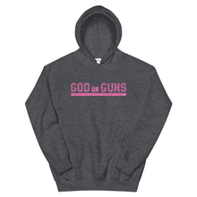 Load image into Gallery viewer, God or Guns Hoodie (Pink)