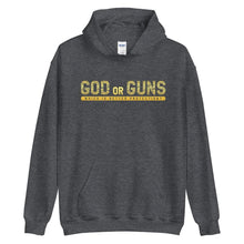 Load image into Gallery viewer, God or Guns Hoodie (Gold)