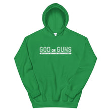 Load image into Gallery viewer, God or Guns Hoodie (White Words)