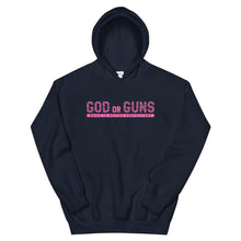 Load image into Gallery viewer, God or Guns Hoodie (Pink)