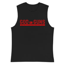 Load image into Gallery viewer, God or Guns Muscle Shirt (Red)