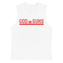 Load image into Gallery viewer, God or Guns Muscle Shirt (Red)