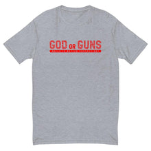 Load image into Gallery viewer, God or Guns Short Sleeve T-shirt (Red)
