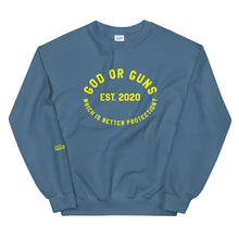 Load image into Gallery viewer, God or Guns Ring Sweatshirt (Yellow)
