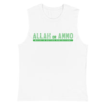 Load image into Gallery viewer, Allah or Ammo Muscle Shirt (Green) - God or Guns
