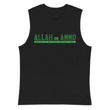 Load image into Gallery viewer, Allah or Ammo Muscle Shirt (Green) - God or Guns
