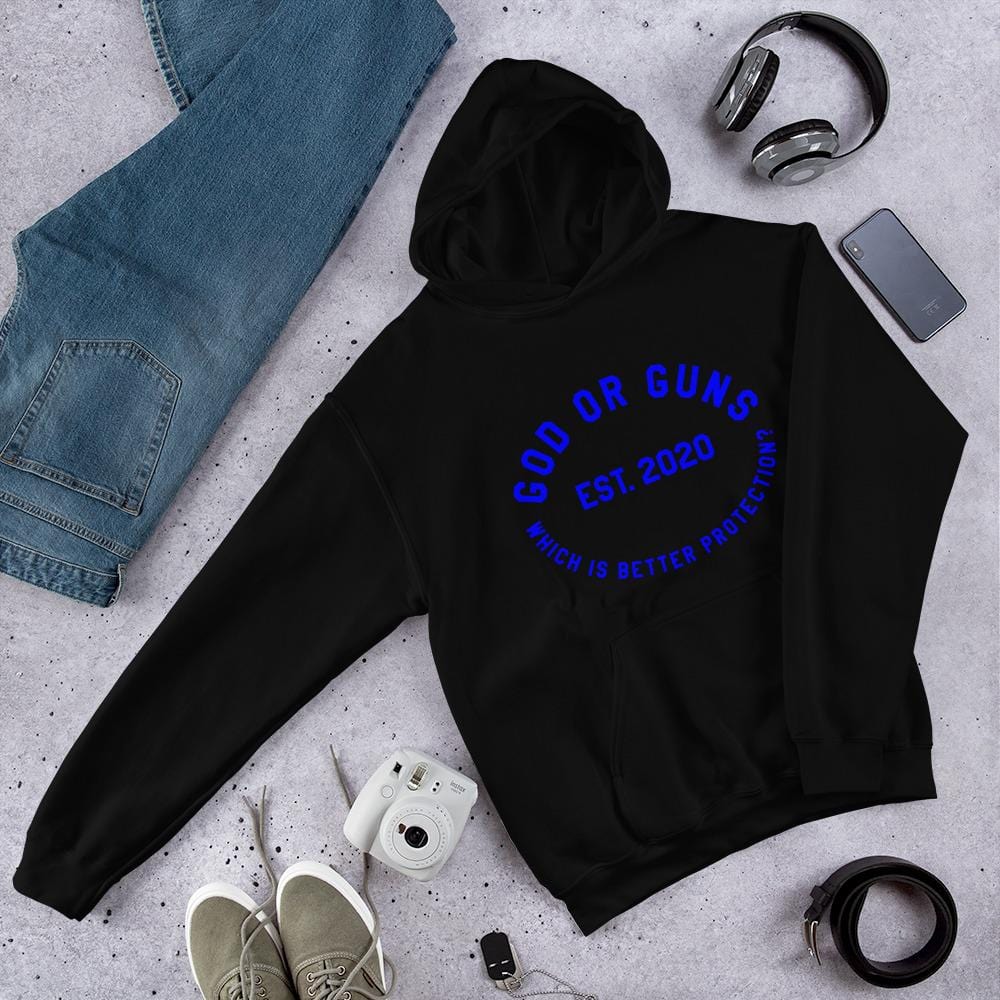 God or Guns Ring Hoodie (Blue)