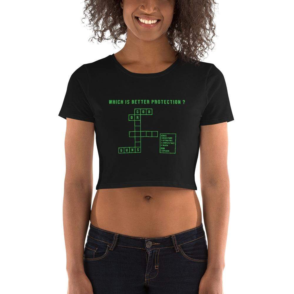 God or Guns Crossword Women’s Crop Tee - God or Guns
