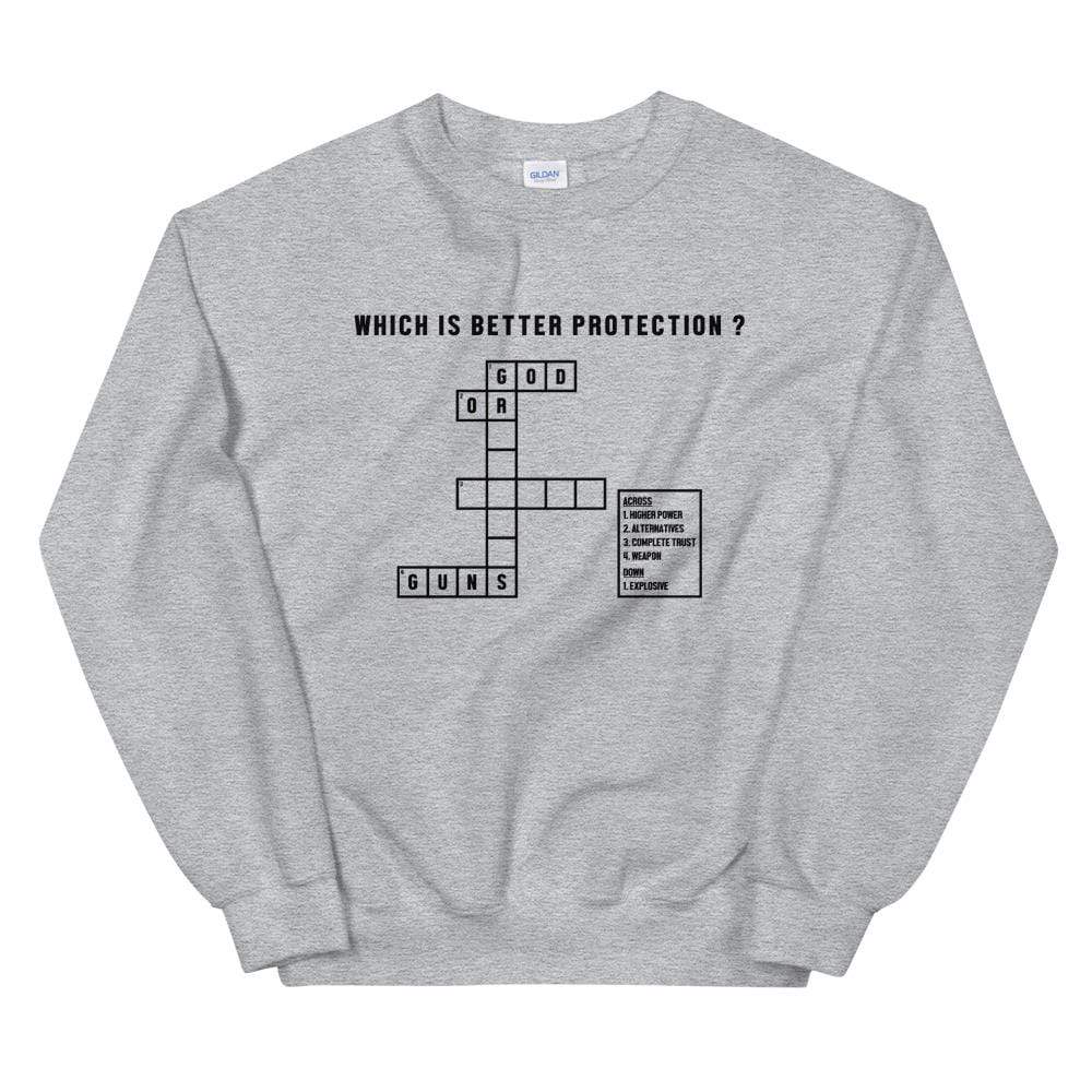 God or Guns Crossword Sweatshirt (Black) - God or Guns