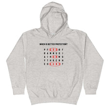 Load image into Gallery viewer, God or Guns Word Search KIDS Hoodie
