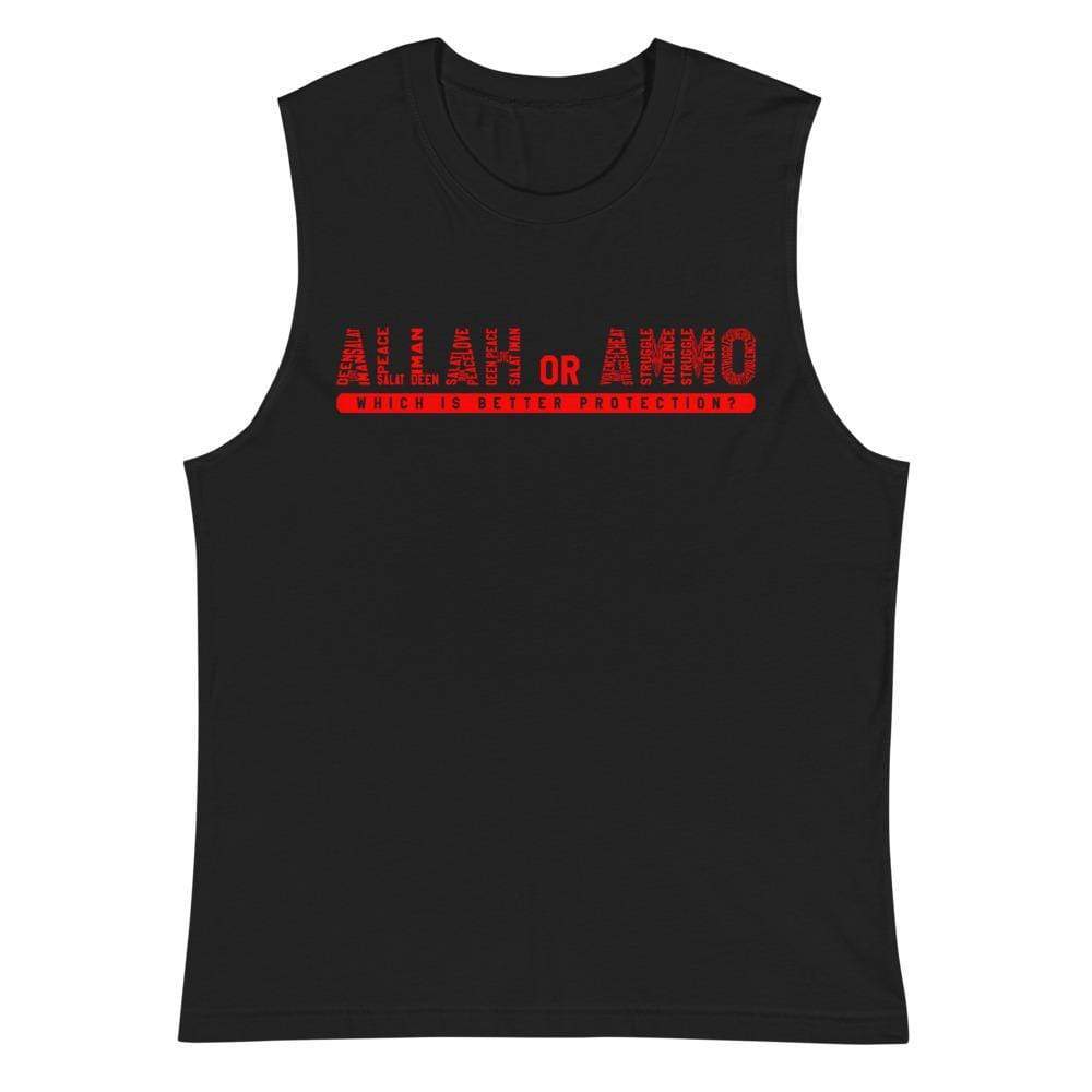 Allah or Ammo Muscle Shirt (Red) - God or Guns