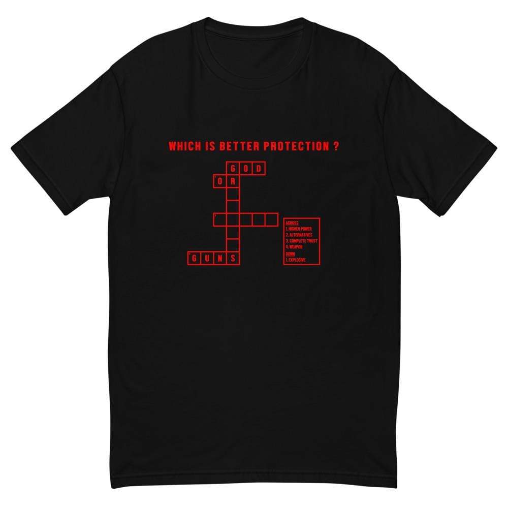 God or Guns Crossword Short Sleeve T-shirt (Red) - God or Guns