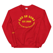 Load image into Gallery viewer, God or Guns Ring Sweatshirt (Yellow)

