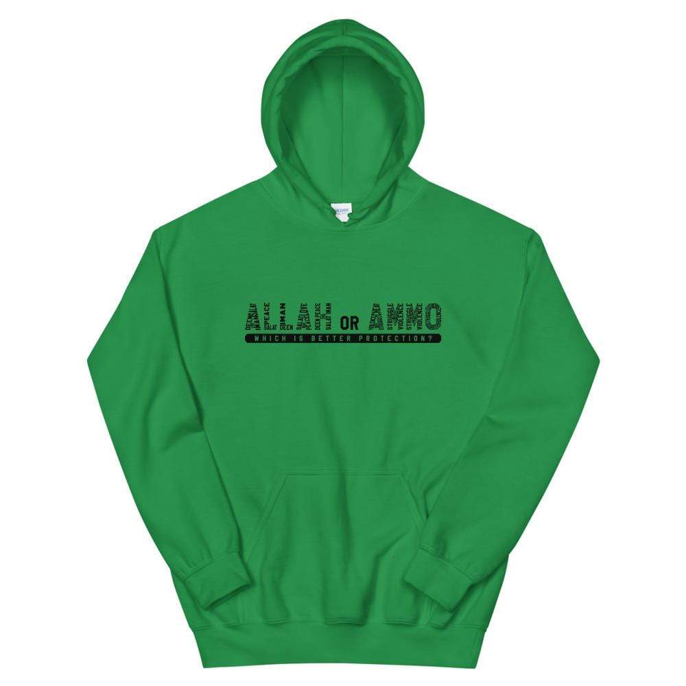 Allah or Ammo Typography Hoodie (Black Words) - God or Guns