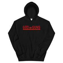 Load image into Gallery viewer, God or Guns Hoodie (Red)

