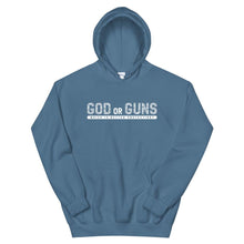 Load image into Gallery viewer, God or Guns Hoodie (White Words)
