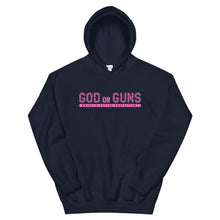Load image into Gallery viewer, God or Guns Hoodie (Pink)
