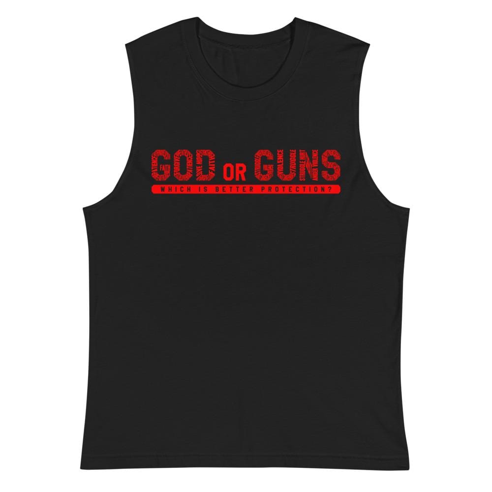 God or Guns Muscle Shirt (Red)