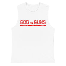 Load image into Gallery viewer, God or Guns Muscle Shirt (Red)

