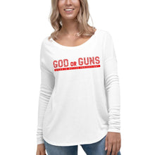 Load image into Gallery viewer, God or Guns Ladies&#39; Long Sleeve Tee
